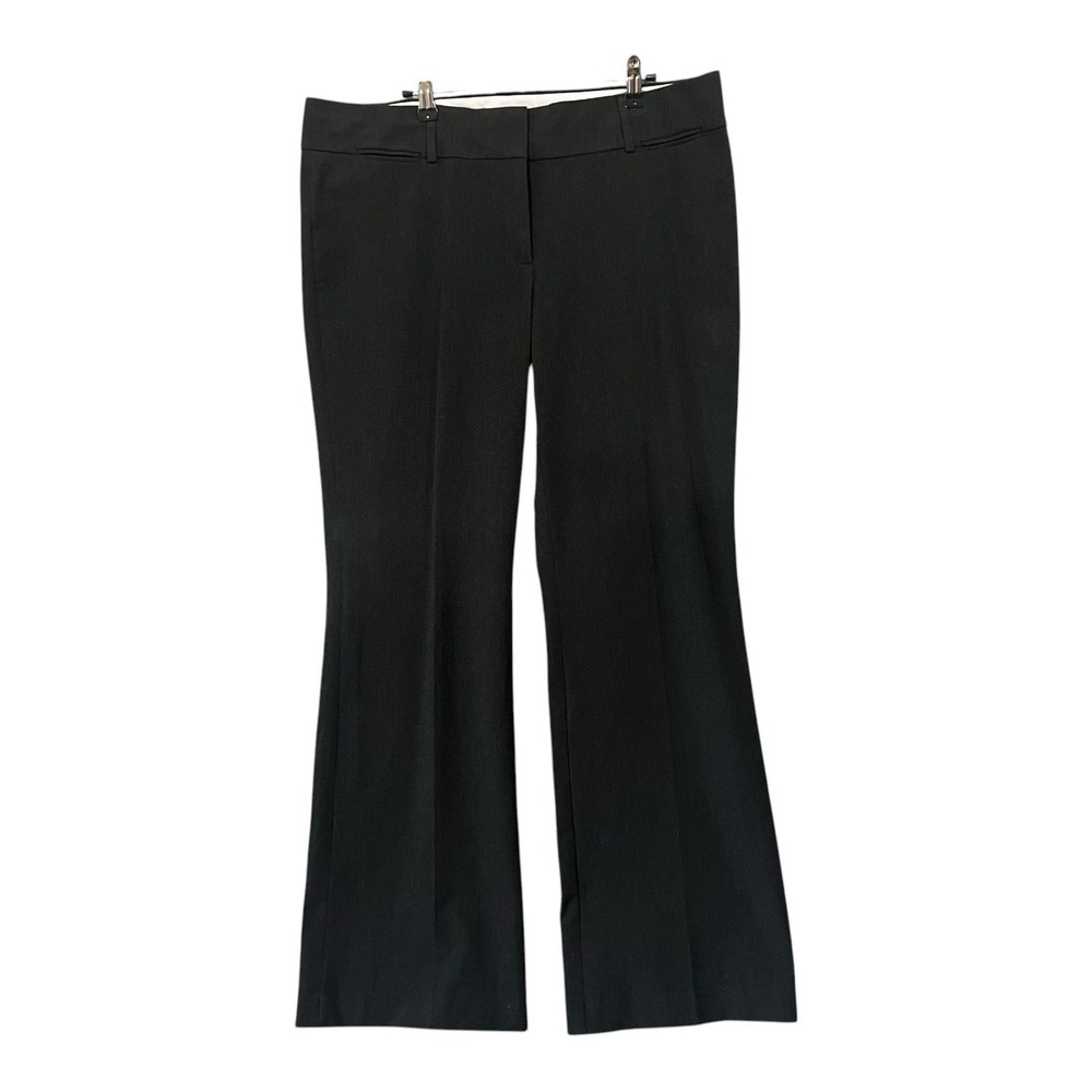 Ann Taylor LOFT Marisa Trouser Flared Tailored Pants Size 14 Charcoal Gray